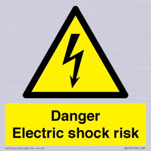 Danger Electric shock risk